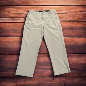 Izod Golf Pants Mens 34x32 Gray Flat Front Performance Wear Stretch Activewear